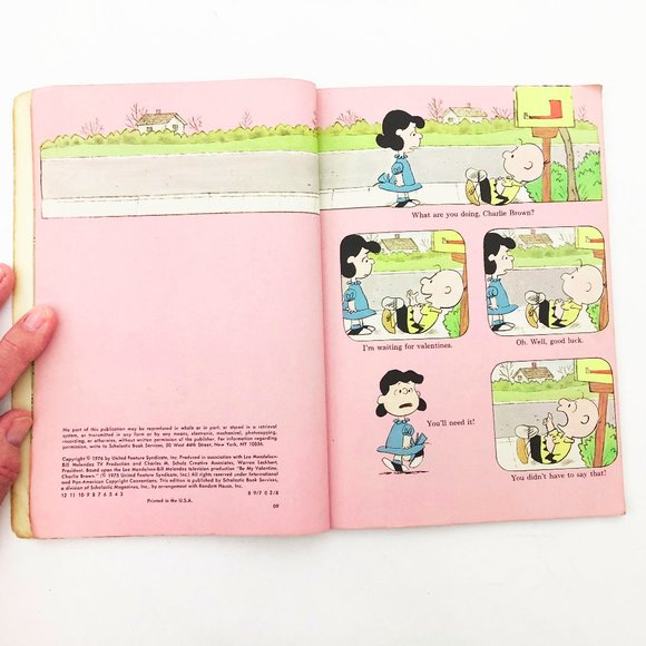 Vintage Be My Valentine Charlie Brown 1976 Peanuts Snoopy - Picture 7 of 7
